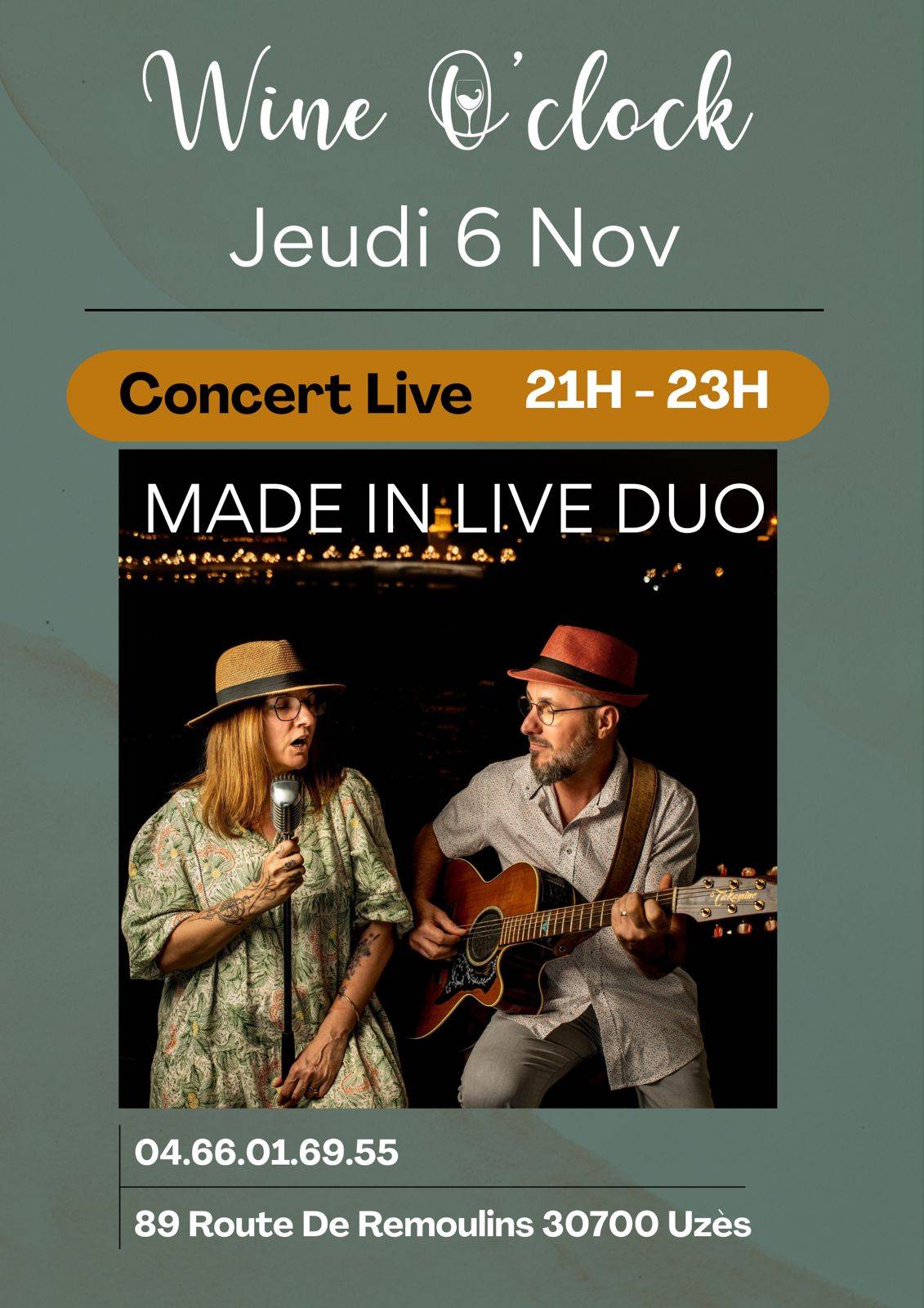 Soirée ambiance Uzès, Remoulins, Nîmes, Alès