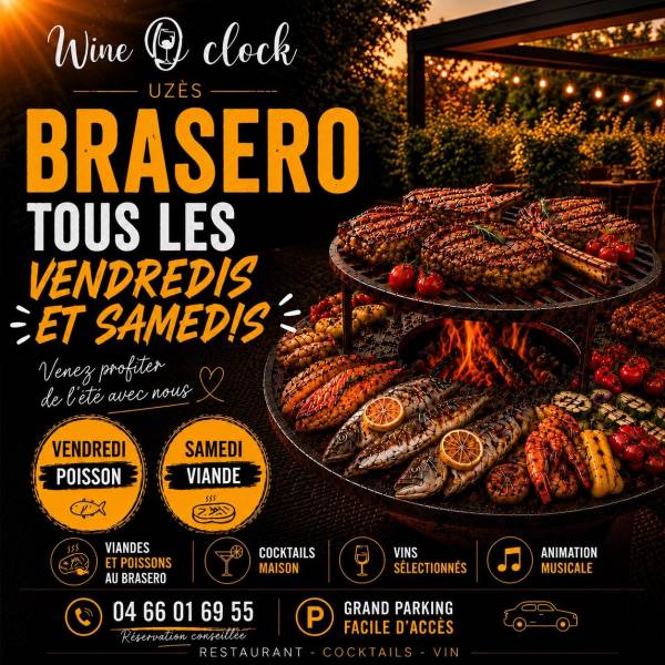 soirée brasero à Uzès proche du Pont du Gard
